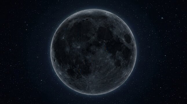 Dark night sky featuring a new moon backdrop