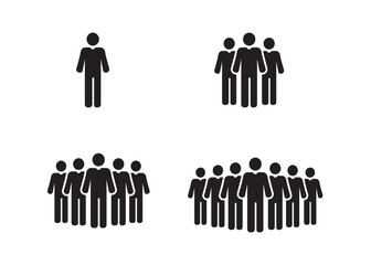 Obraz premium group of people icons representing business team and leadership standing together