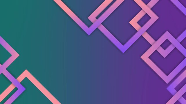 Abstract geometric background with overlapping modern flat layered design animation