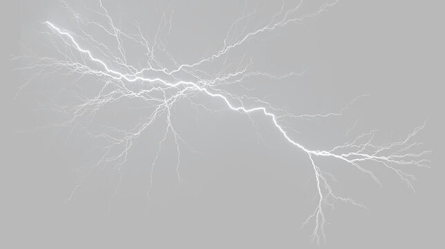 Radiant Blue Thunderbolt with Electric Flash Effect Isolated on Transparent Background for Energy Burst, Graphic Design and Fantasy Artwork.