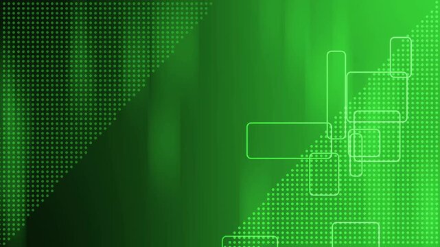 Abstract tech background with dotted halftone pattern and overlapping rounded rectangles along a diagonal animation