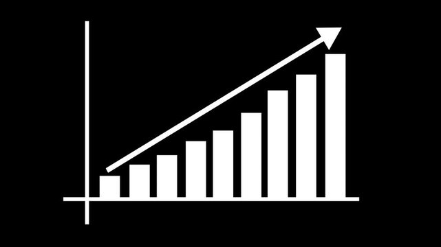 Growing Revenue Bar Chart Animation for Business Analytics Dashboard