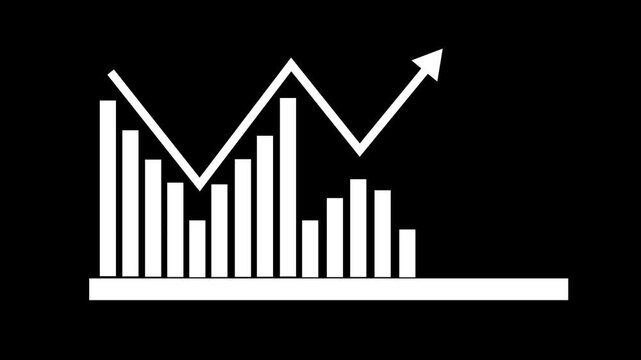 Corporate Earnings Growth Graph Animation with Financial Data Visualization