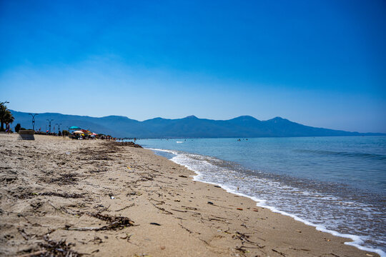 View of Long Beach on the Kusadasi coast.