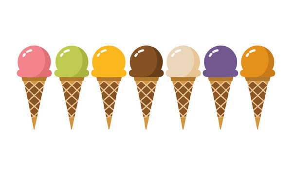 Sweet Ice Cream Cone Dessert Collection.