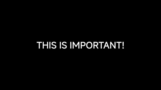 Bold white text displaying a clear and urgent message against a solid black background ideal for high impact professional presentations