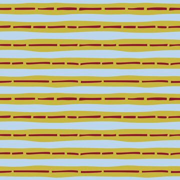 Stripe Seamless Pattern Hand Drawn