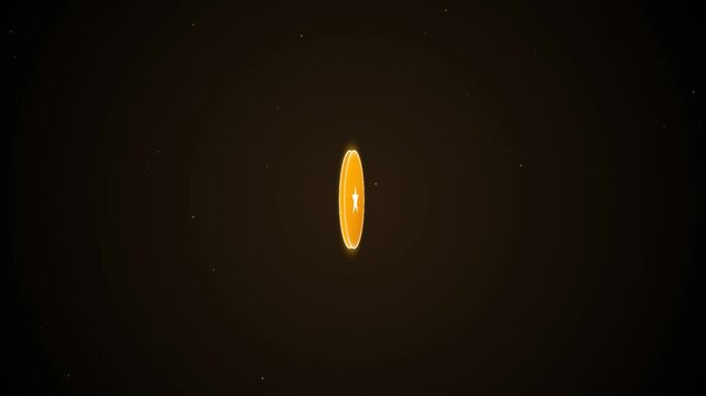 Glowing orange oval shape on dark abstract background