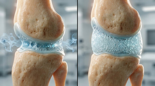 Human Knee Joint Cartilage and Synovial Fluid Medical Anatomy