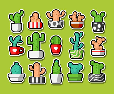 Cactus and Succulents Sticker Collection
