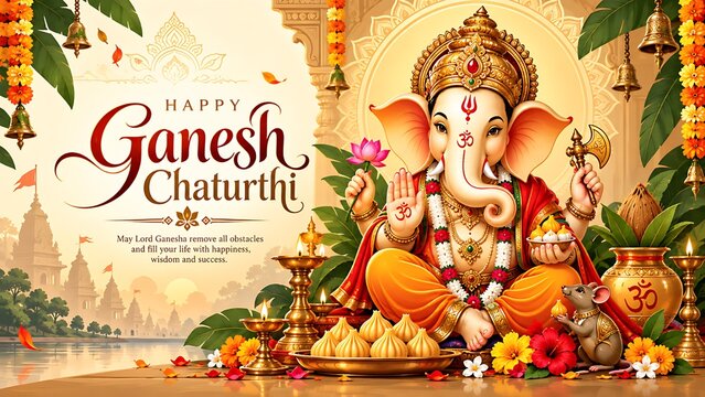 Bal Ganesh Ganpati Bappa Ekdant Vakratund Vinayak Chintamani Idol Representing Devotion During Ganesh Chaturthi Anant Chaturdashi and Traditional Hindu Festival Worship
