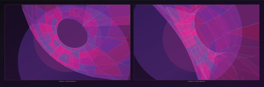 Abstract Geometric Voronoi Pattern Design Artwork Display