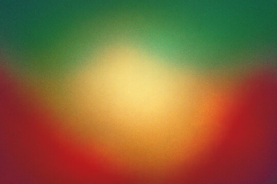 Green red and golden grainy gradient with soft light background