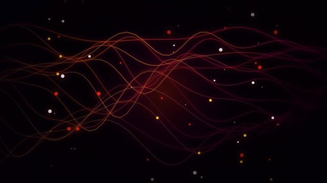 Abstract orange glowing energy waves for a spooky halloween theme