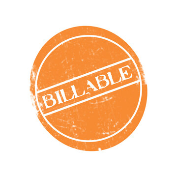 Orange round rubber stamp with the text br lable written in a grunge style for product branding and marking