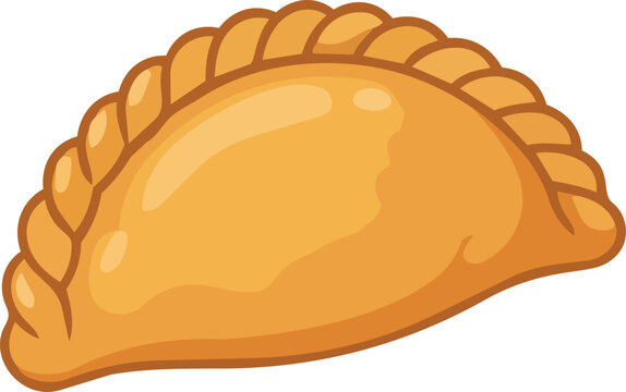 Fried pastel pastry illustration with text on gray background