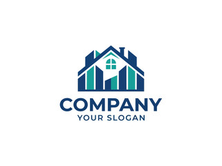 Fototapeta premium Real estate building logo design 20260910014835