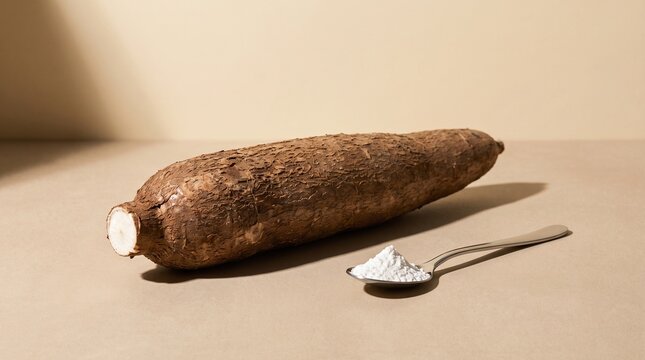 Fresh Cassava Root with White Tapioca Starch