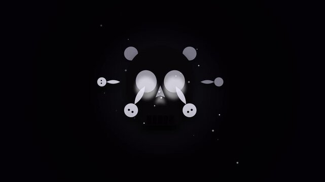 Glowing skull graphics for a spooky halloween theme