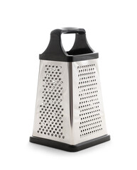 Food preparation and cooking, stainless steel box grater for kitchen tasks and meal ingredients, culinary tool for shredding cheese and vegetables © Pixel-Shot
