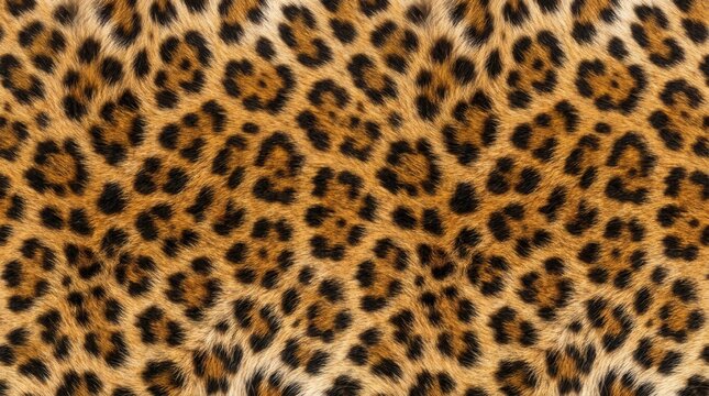 Leopard print seamless pattern suitable for wrapping materials and fabric design