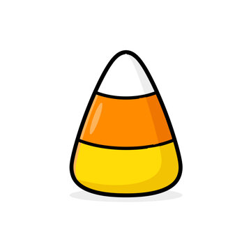 Cute candy corn vector illustration 
