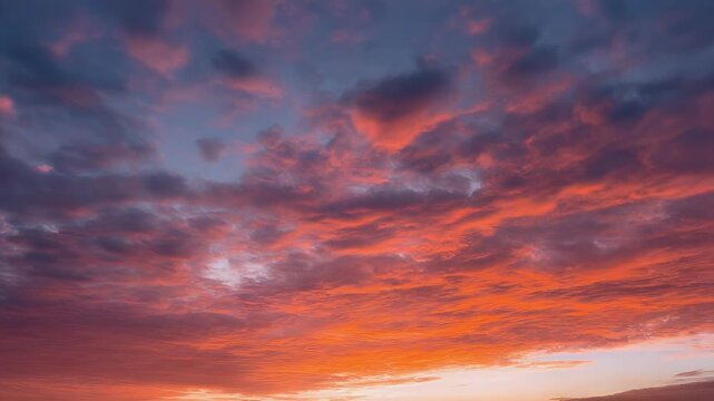 Triptych of a dramatic sunset sky with vibrant red and pink clouds.