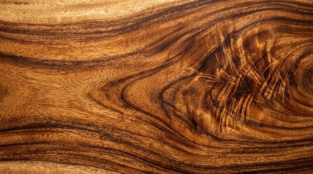 Textured acacia koa wood background featuring soft light, prominent patterns, and copy space