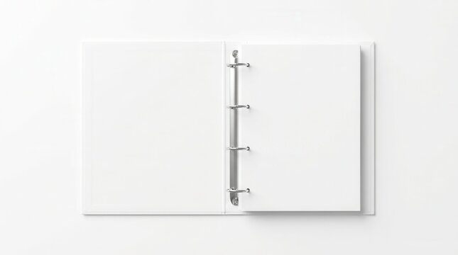 For note-taking and organization, an open notebook or ring binder on transparent background, World Book Day
