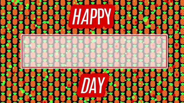 Tropical Pineapples Happy Day Greeting Template Video
