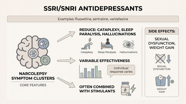 SSRIs and SNRIs for Cataplexy Management