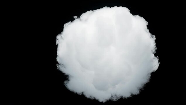 Billowing Smoke Puff Rising and Expanding
