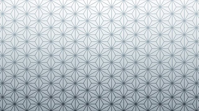 Seamless Silver Asanoha Pattern Background, Animated Loop