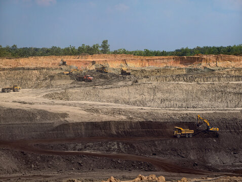 Open Pit Coal Mine Operations with Overburden Stripping and Coal Loading