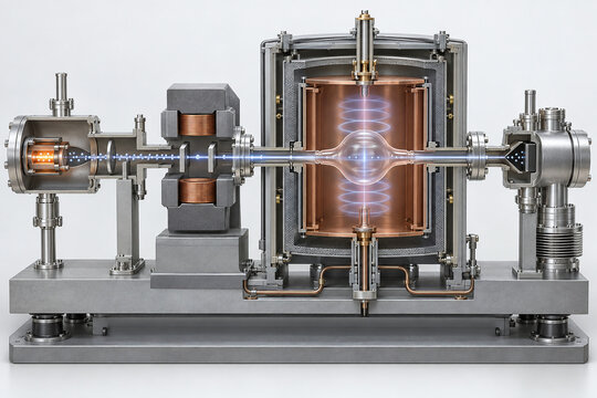 Hydrogen Maser Atomic Clock Technical Cutaway
