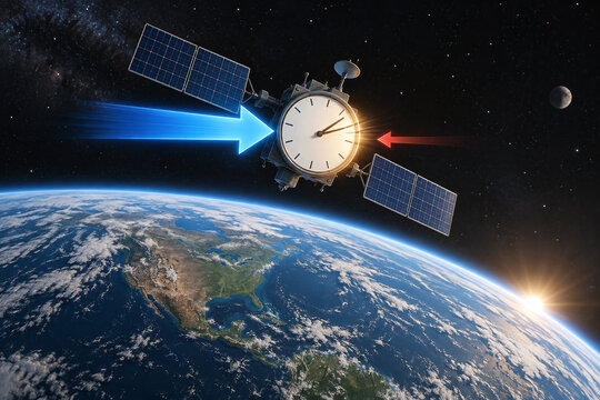 Satellite Clock Illustrates Relativistic Time Dilation in Orbit