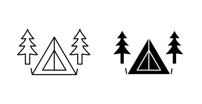 Camping Tent Adventure Icon