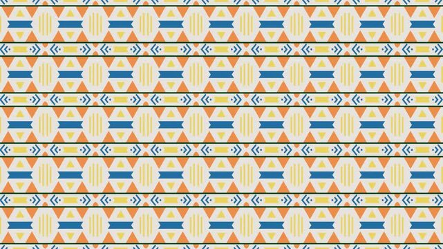 Abstract ethnic geometric seamless loop background wallpaper