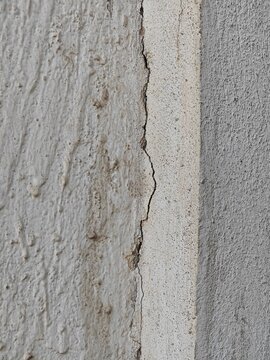 Cracked Plaster Concrete Wall Texture in Annaba, Algeria