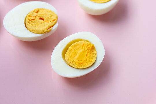Hard boiled egg halves as a high protein nutrient source