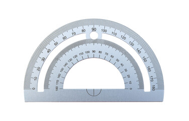 Geometry protractor measuring tool isolated on transparent background