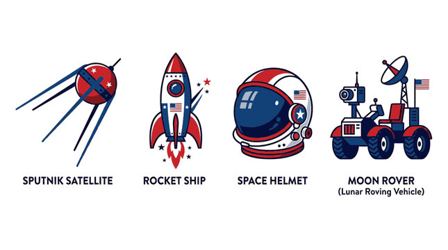 Space Exploration Vector Icon Set