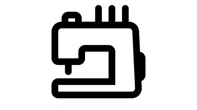 overlock animated Line Icons Premium 4K, Modern Minimal Outline Motion Graphics Collection