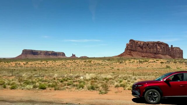 Road to the Monument Valley, Navajo Nation Reservation, Utah, USA