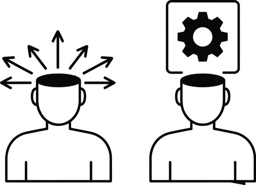 Physical AI SVG icon representing artificial intelligence interacting with real-world objects, robotics, automation, machines, and smart technology.