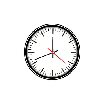 clock on white background