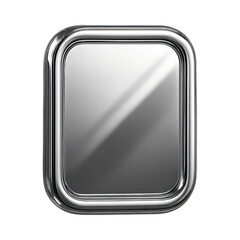 Obraz premium PNG Sleek metallic square button design.