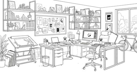 Fototapeta premium interior of a room