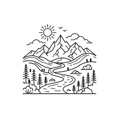 Fototapeta premium Mountain River