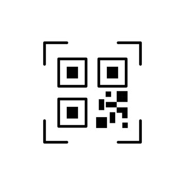 QR Code Scan Icon For Digital Payments